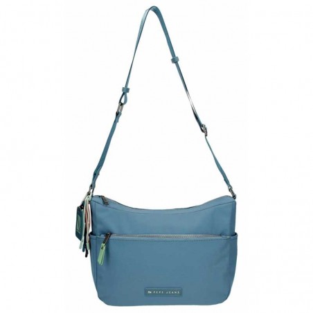 Sac bandoulière PEPE JEANS "Tessa" bleu jean | Sac à main porté croisé toile marque de mode