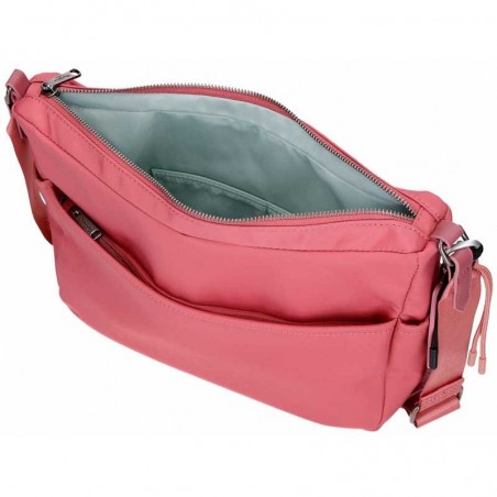 Sac bandoulière PEPE JEANS "Tessa" fraise | Sac à main porté croisé toile marque de mode Sac bandoulière PEPE JEANS "Tessa" fraise | Sac à main porté croisé toile marque de mode