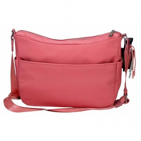 Sac bandoulière PEPE JEANS "Tessa" fraise | Sac à main porté croisé toile marque de mode