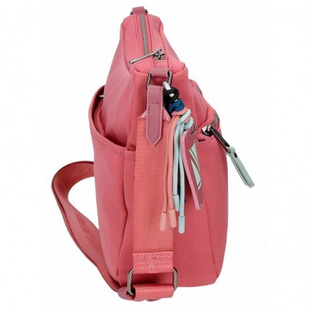 Sac bandoulière PEPE JEANS "Tessa" fraise | Sac à main porté croisé toile marque de mode Sac bandoulière PEPE JEANS "Tessa" fraise | Sac à main porté croisé toile marque de mode