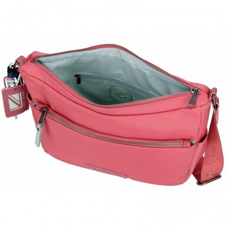 Sac bandoulière PEPE JEANS "Tessa" fraise | Sac à main porté croisé toile marque de mode Sac bandoulière PEPE JEANS "Tessa" fraise | Sac à main porté croisé toile marque de mode