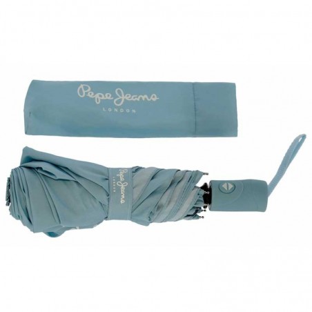 Parapluie automatique PEPE JEANS "Luma" bleu | Parapluie pliant fille femme pastel marque pas cher