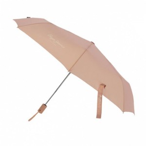Parapluie automatique PEPE JEANS "Luma" rose | Parapluie pliant fille femme pastel marque pas cher