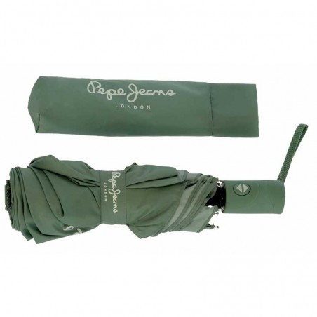 Parapluie automatique PEPE JEANS "Luma" vert | Parapluie pliant fille femme pastel marque pas cher