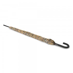 Parapluie long KNIRPS "T.760 automatic" check beige | Parapluie canne solide garantie 5 ans motif Burberry