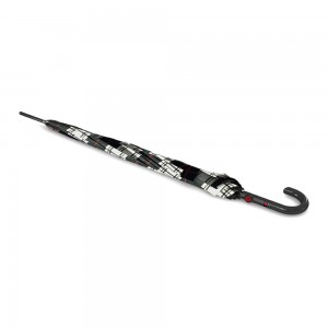 Parapluie long KNIRPS "T.703 automatic" check black and white | Parapluie canne automatique qualité garantie 5 ans tartan