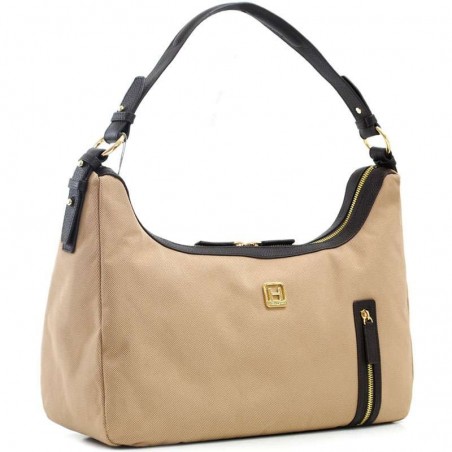 Sac porté épaule toile et cuir HEDGREN "Kiera" L dune | Sac à main femme beige printemps été déstockage Sac porté épaule toile et cuir HEDGREN "Kiera" L dune | Sac à main femme beige printemps été déstockage