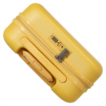 Valise cabine 55cm PEPE JEANS "Chest" jaune ocre | Bagage avion enfant ado marque tendance