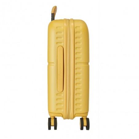 Valise cabine 55cm PEPE JEANS "Chest" jaune ocre | Bagage avion enfant ado marque tendance