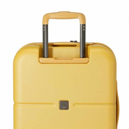 Valise cabine 55cm PEPE JEANS "Chest" jaune ocre | Bagage avion enfant ado marque tendance