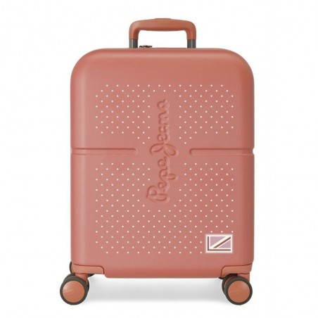 Valise cabine 55cm PEPE JEANS "Laila" terracotta | Bagage avion ado fille original tendance