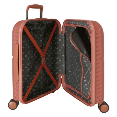 Valise cabine 55cm PEPE JEANS "Laila" terracotta | Bagage avion ado fille original tendance