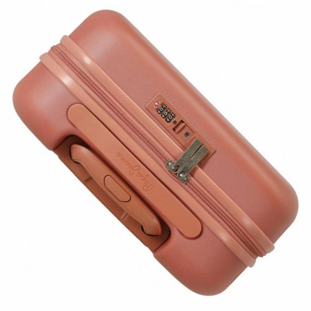 Valise cabine 55cm PEPE JEANS "Laila" terracotta | Bagage avion ado fille original tendance