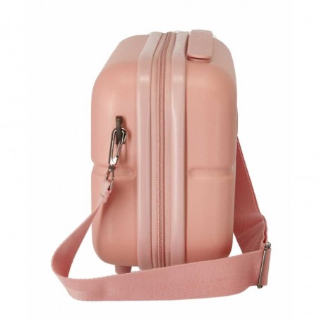 Vanity case rigide PEPE JEANS "Laila" rose | Trousse de toilette fille femme originale pas cher