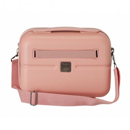 Vanity case rigide PEPE JEANS "Laila" rose | Trousse de toilette fille femme originale pas cher Vanity case rigide PEPE JEANS "Laila" rose | Trousse de toilette fille femme originale pas cher