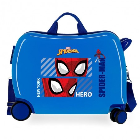 Valise trotteur enfant SPIDERMAN "Hero" bleu | Bagage garçon super-héros Marvel original Valise trotteur enfant SPIDERMAN "Hero" bleu | Bagage garçon super-héros Marvel original