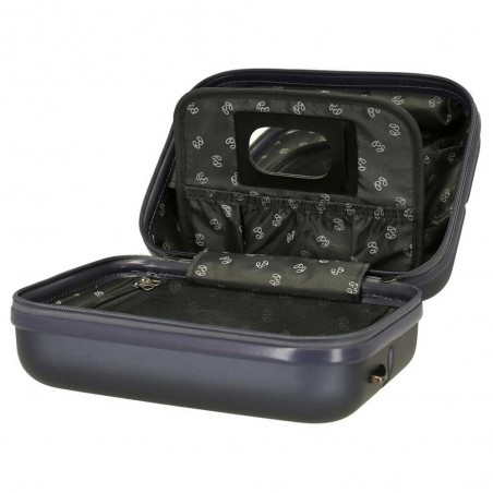 Vanity case rigide PEPE JEANS "Highlight" bleu marine | Trousse de toilette fille femme originale marque tendance