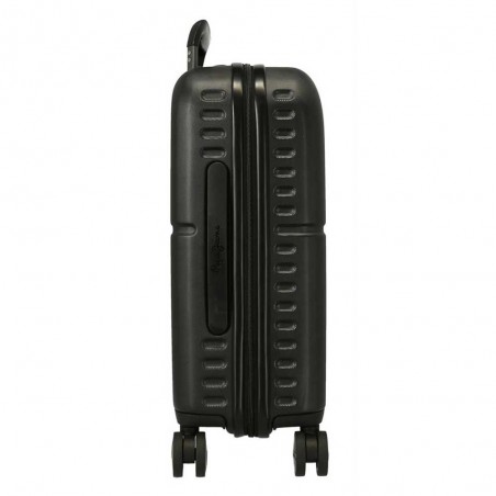 Valise cabine 55cm PEPE JEANS "Highlight" noir | Bagage avion petit format marque tendance mode