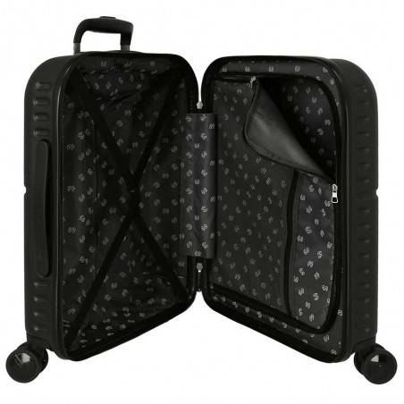 Valise cabine 55cm PEPE JEANS "Highlight" noir | Bagage avion petit format marque tendance mode