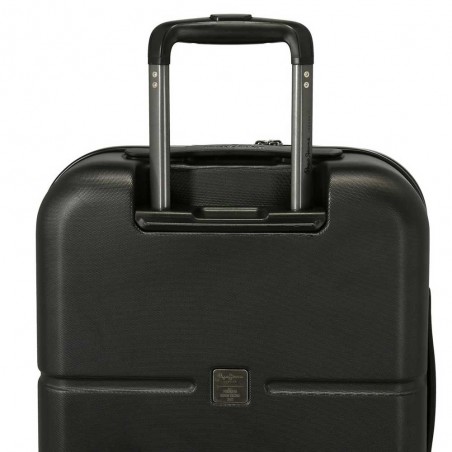 Valise cabine 55cm PEPE JEANS "Highlight" noir | Bagage avion petit format marque tendance mode