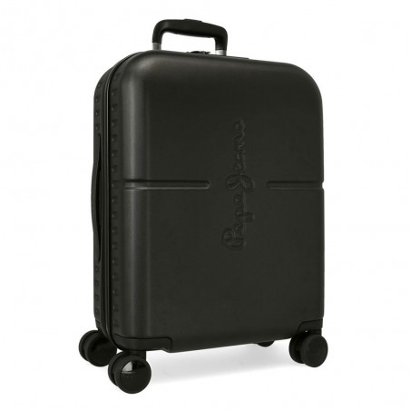 Valise cabine 55cm PEPE JEANS "Highlight" noir | Bagage avion petit format marque tendance mode