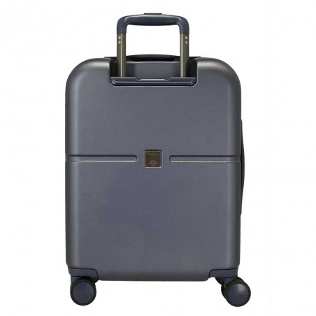 Valise cabine 55cm PEPE JEANS "Highlight" bleu marine | Bagage avion petit format marque tendance mode