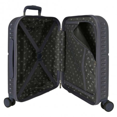 Valise cabine 55cm PEPE JEANS "Highlight" bleu marine | Bagage avion petit format marque tendance mode