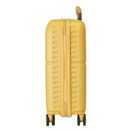 Valise cabine 55cm PEPE JEANS "Highlight" ocre jaune | Bagage avion petit format marque tendance mode
