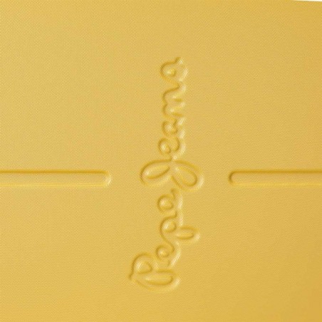 Valise cabine 55cm PEPE JEANS "Highlight" ocre jaune | Bagage avion petit format marque tendance mode Valise cabine 55cm PEPE JEANS "Highlight" ocre jaune | Bagage avion petit format marque tendance mode