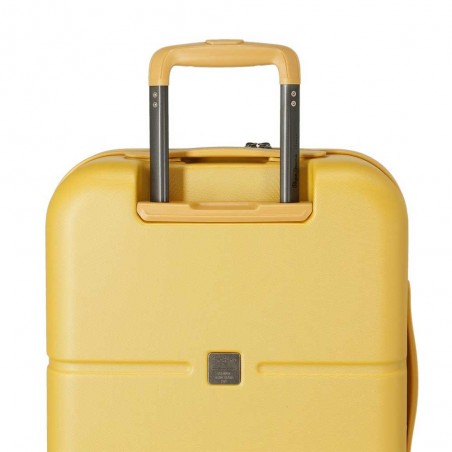 Valise cabine 55cm PEPE JEANS "Highlight" ocre jaune | Bagage avion petit format marque tendance mode