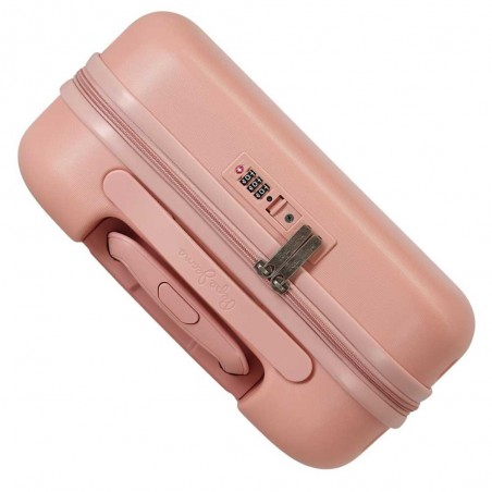 Valise cabine 55cm PEPE JEANS "Highlight" rose pastel | Bagage avion petit format marque tendance mode Valise cabine 55cm PEPE JEANS "Highlight" rose pastel | Bagage avion petit format marque tendance mode