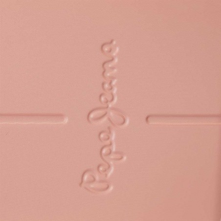 Valise cabine 55cm PEPE JEANS "Highlight" rose pastel | Bagage avion petit format marque tendance mode Valise cabine 55cm PEPE JEANS "Highlight" rose pastel | Bagage avion petit format marque tendance mode