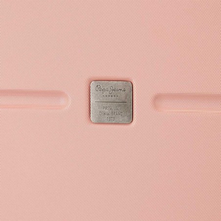 Valise cabine 55cm PEPE JEANS "Highlight" rose pastel | Bagage avion petit format marque tendance mode Valise cabine 55cm PEPE JEANS "Highlight" rose pastel | Bagage avion petit format marque tendance mode