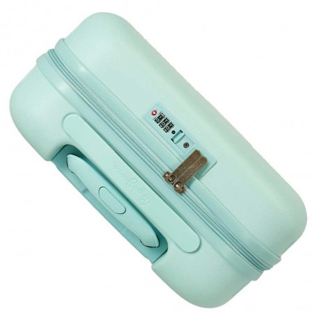 Valise cabine 55cm PEPE JEANS "Highlight" vert menthe | Bagage avion petit format marque tendance mode Valise cabine 55cm PEPE JEANS "Highlight" vert menthe | Bagage avion petit format marque tendance mode