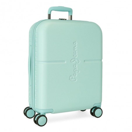 Valise cabine 55cm PEPE JEANS "Highlight" vert menthe | Bagage avion petit format marque tendance mode