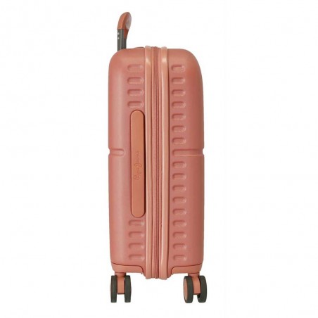 Valise cabine 55cm PEPE JEANS "Highlight" terracotta | Bagage avion petit format marque tendance mode