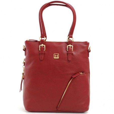 Sac à main en cuir HEDGREN "Laila" rouge | Sac porté épaule qualité luxe pas cher