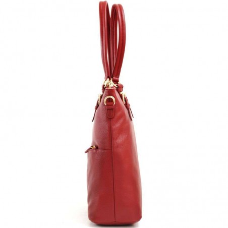 Sac à main en cuir HEDGREN "Laila" rouge | Sac porté épaule qualité luxe pas cher