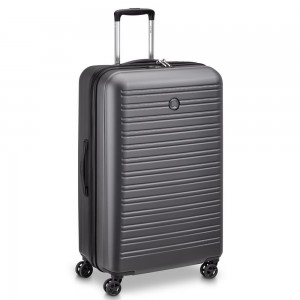 Valise trolley 4 roues DELSEY Segur 2.0 gris | Bagage grande taille séjour 2 semaines marque française pas cher
