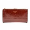 Portefeuille long en cuir croco KATANA marron | Compagnon femme cuir crocodile original pas cher Portefeuille long en cuir croco KATANA marron | Compagnon femme cuir crocodile original pas cher