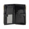Portefeuille long en cuir croco KATANA noir | Compagnon femme cuir crocodile original pas cher Portefeuille long en cuir croco KATANA noir | Compagnon femme cuir crocodile original pas cher