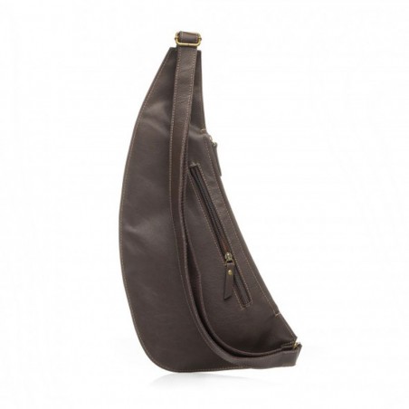Sac body homme en cuir KATANA marron foncé chocolat | Sacoche holster porté travers pas cher Sac body homme en cuir KATANA marron foncé chocolat | Sacoche holster porté travers pas cher