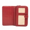 Portefeuille compagnon en cuir KATANA rouge | Grand portemonnaie porte-cartes femme cuir véritable pas cher Portefeuille compagnon en cuir KATANA rouge | Grand portemonnaie porte-cartes femme cuir véritable pas cher