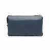 Pochette multifonctions femme en cuir KATANA bleu marine | Mini sac bandoulière minaudière convertible soirée cérémonie Pochette multifonctions femme en cuir KATANA bleu marine | Mini sac bandoulière minaudière convertible soirée cérémonie