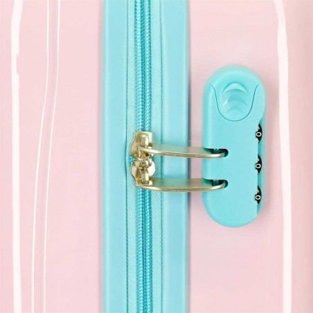 Valise cabine 55cm DISNEY Minnie "Florals" rose pastel | Bagage enfant fille qualité avion