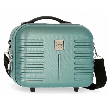 Vanity case rigide ROLL ROAD "India" turquoise | Trousse de toilette grand format solide avion assorti valise femme