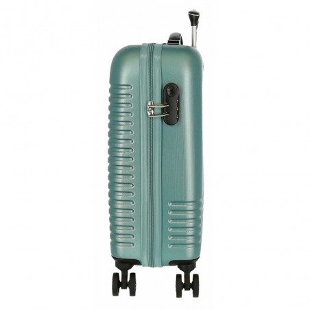 Valise cabine ROLL ROAD "India" turquoise | Bagage 4 roues format avion femme pas cher