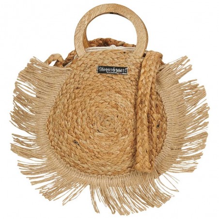 Panier rond bandoulière LES TROPÉZIENNES "Ouvéa" | Sac d'été femme naturel jute recyclée écologique pas cher style tendance