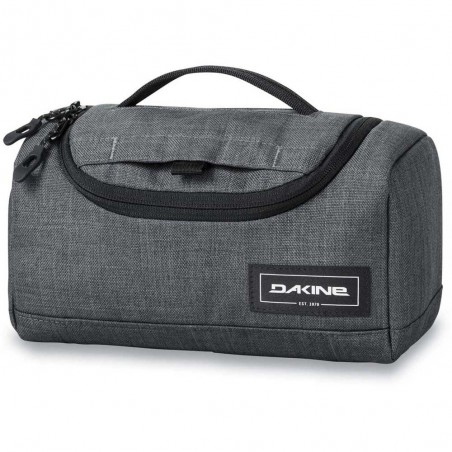 Trousse de toilette DAKINE "Revival Kit" M carbon | Petit vanity léger avec pochette translucide liquides avion homme femme