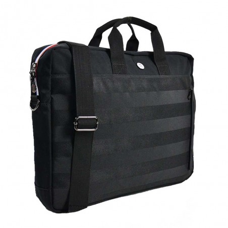 Sacoche ordinateur convertible SERGE BLANCO "Basik" noir | Sac à dos PC 15 pouces homme